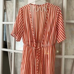 Orange/white stripe cover up